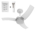 Ribercon - Ventilador De Teto Branco Plus C/ Controle Remoto